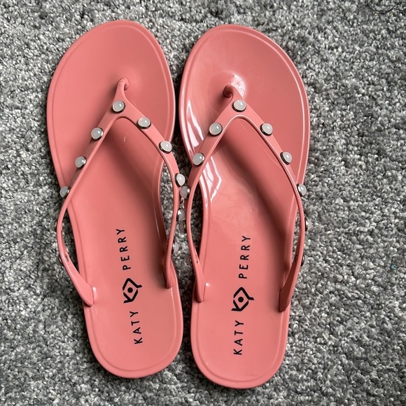 KATY PERRY THE GELI GEM SILVER flip flops 8 - Picture 2 of 3
